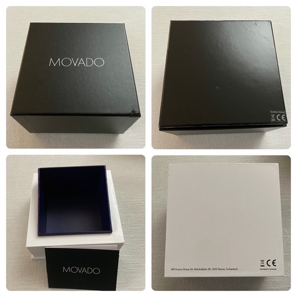 Movado Bold Silver Stainless Steel Watch Rose Gold Dial Quartz 3600381 Gift Box - Picture 14 of 16